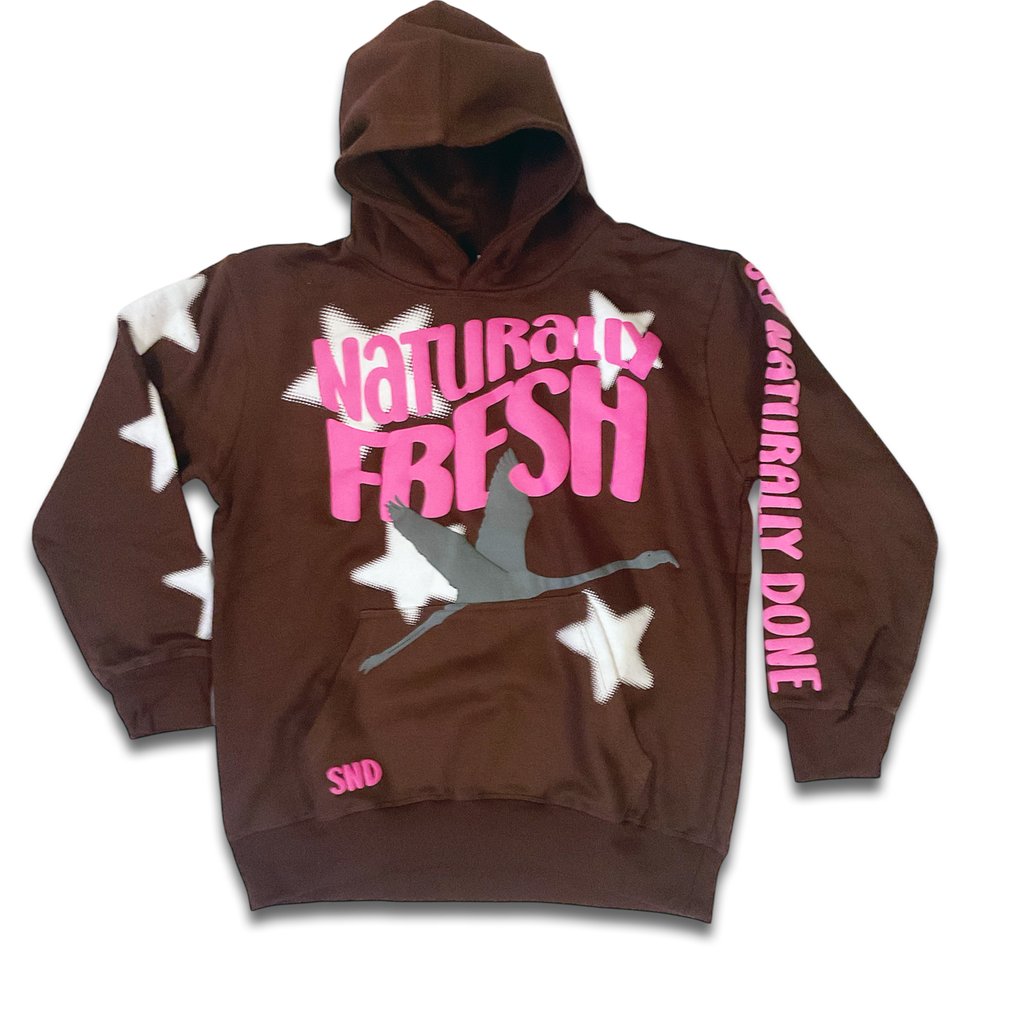 NATURALLY FRESH PUFF PRINT HOODIE